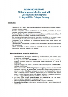 Ethical Arguments for Providing Help to Undocumented Migrants (August 2001)