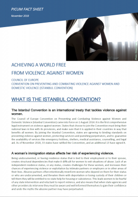 ES: Fact Sheet – Convenio del Consejo de Europa sobre la prevención y la lucha contra la violencia doméstica y contra la mujer. (Convenio de Estambul)