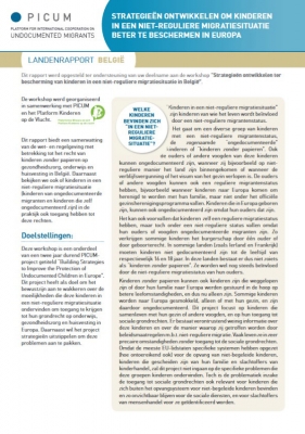 Strategieën ontwikkelen om kinderen in een niet-reguliere migratiesituatie beter te beschermen in Europa – Landenrapport België (Maart 2012) – NL