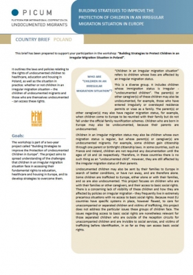 Building Strategies to Improve the Protection of Children in an Irregular Migration Situation in Europe – Country Brief Poland (December 2011) – EN